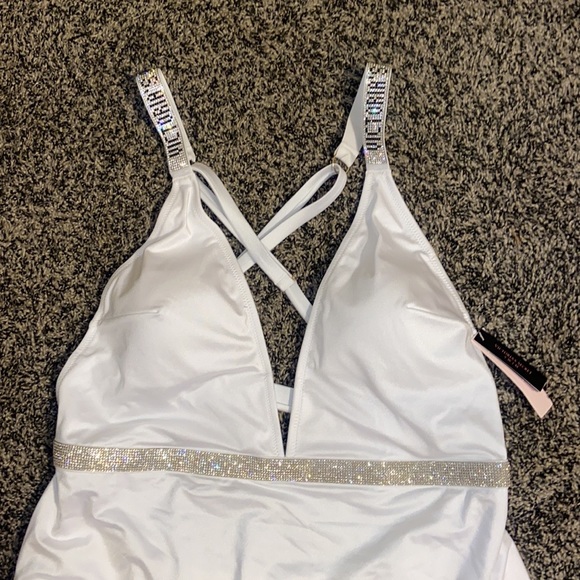VICTORIA'S SECRET SWIM Rhinestone Bling Strap Plunge One-Piece Swimsuit - NWT - Picture 6 of 6